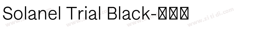 Solanel Trial Black字体转换